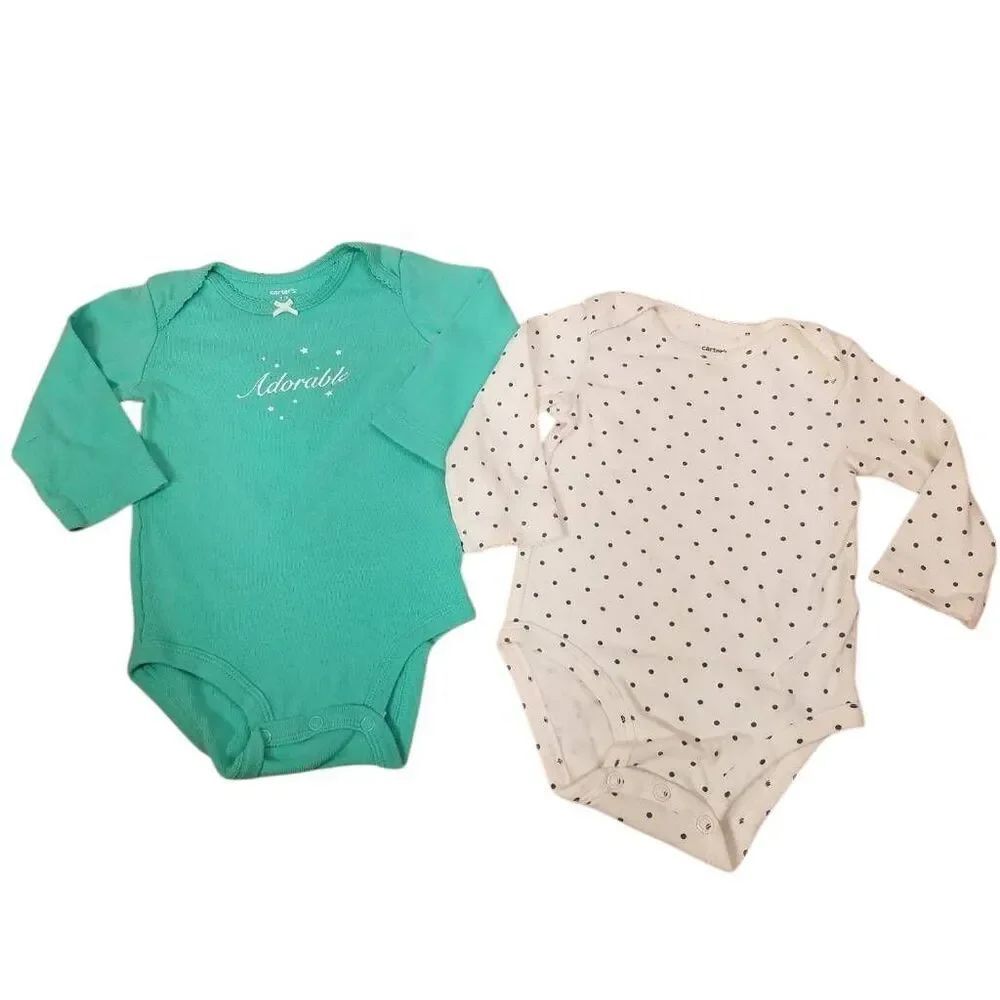 2 longsleeve onsies 12 months